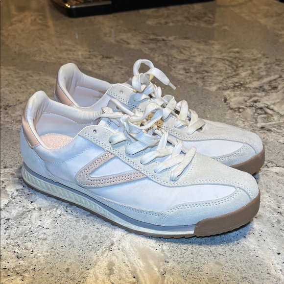 Tretorn Shoes - Tretorn Women's White and Pink Sneakers Size 7.5